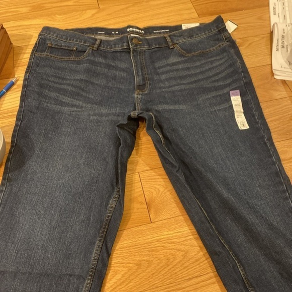 Sonoma goods for life-the everyday jean Men's 48x32 dark wash regular fit 3523